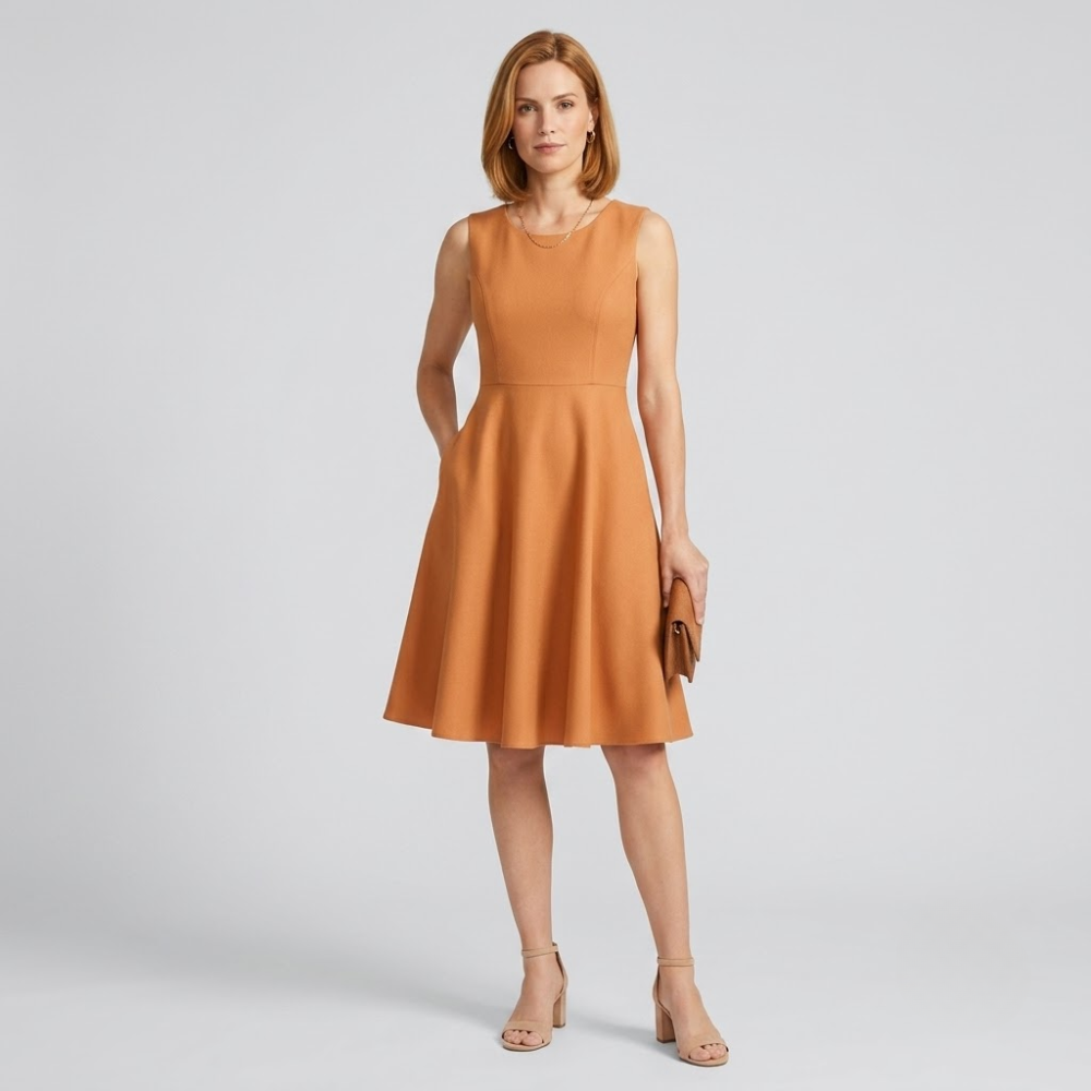 abigail brushed knit midi dress Fit & Flare – Paxton Ridge Short Black Homecoming Dresses Color:Barbie Pink* vestido de fiesta or any outing where