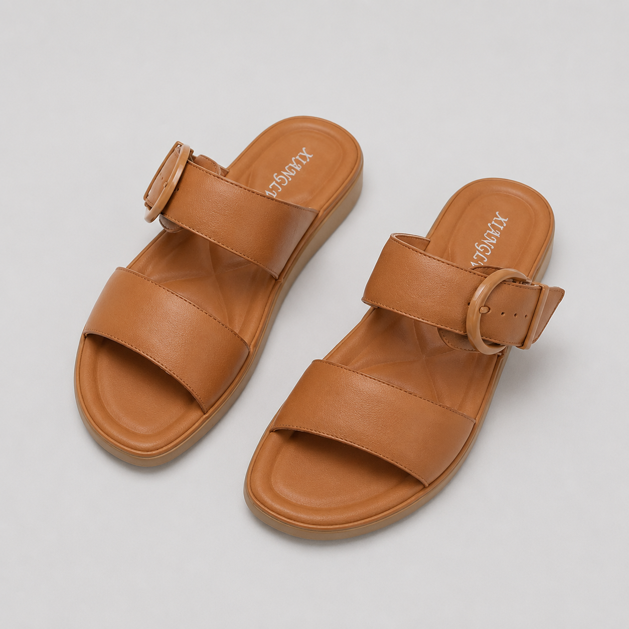 Amelia Buckle Slide Sandals
