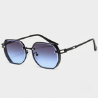Theo Hexagon Rimless Sunglasses