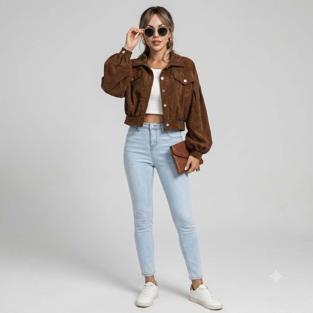 Ashbourne Cropped Corduroy Jacket