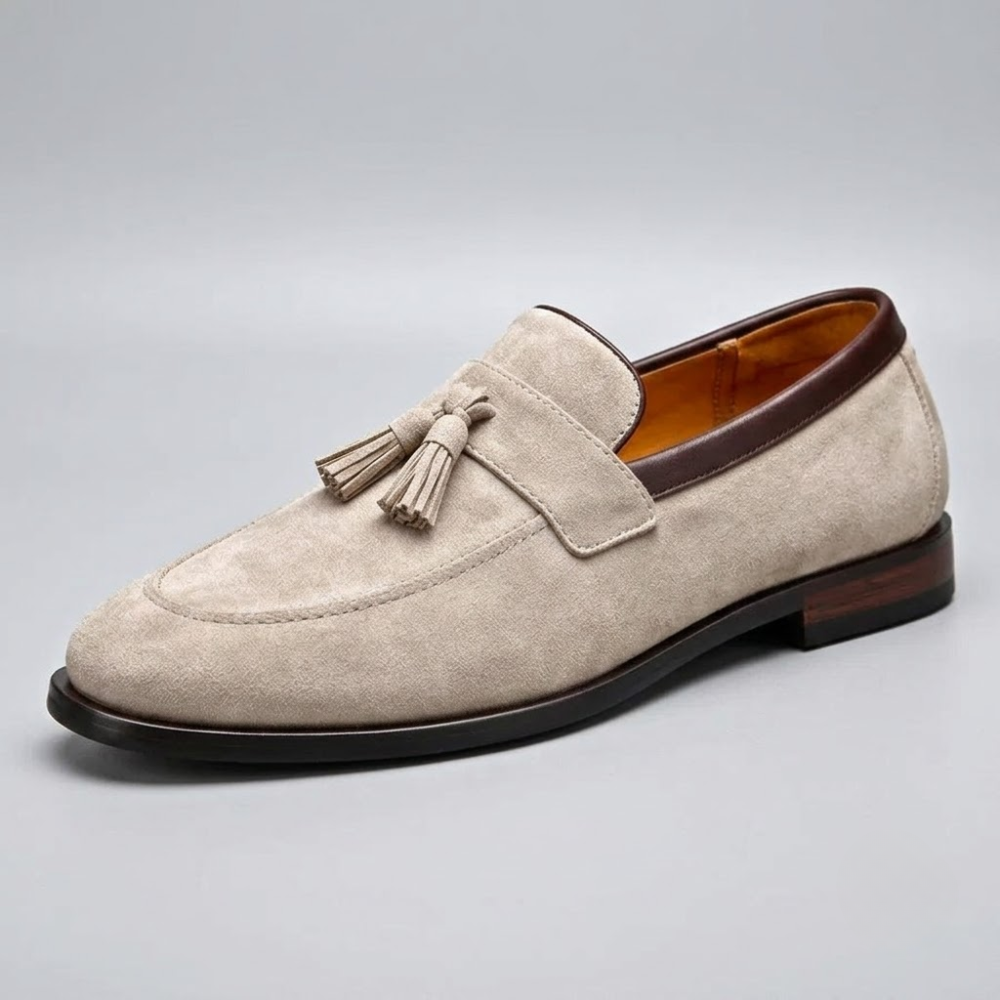 Lorenzo Tassel Suede Loafers