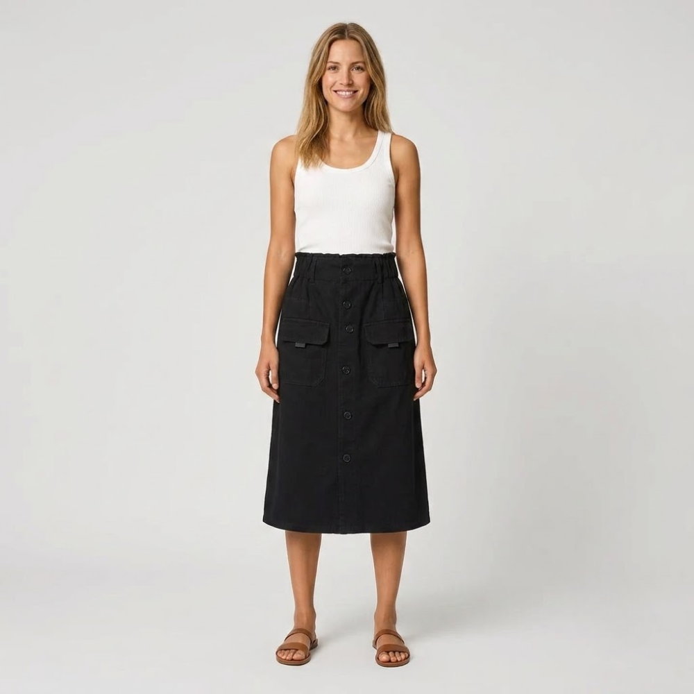 Eleanor Paperbag Midi Skirt