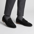 Lorenzo Tassel Suede Loafers