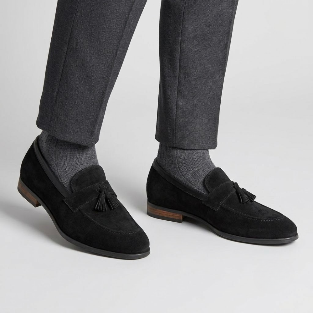 Lorenzo Tassel Suede Loafers