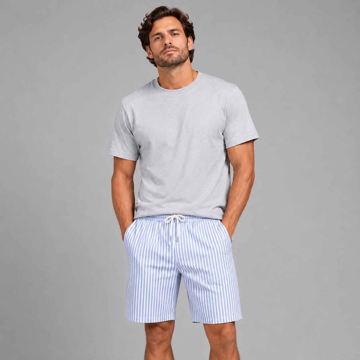 Mateo Striped Linen Shorts