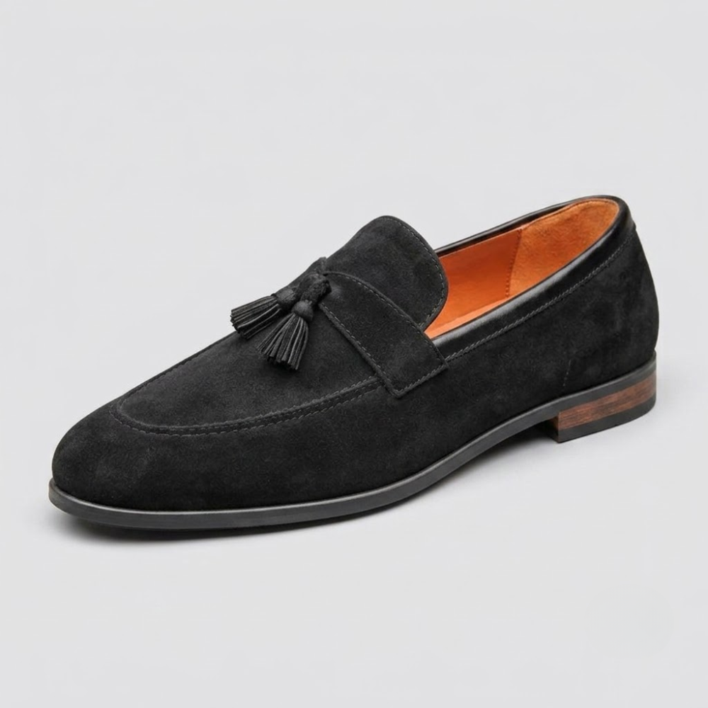 Lorenzo Tassel Suede Loafers