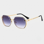Theo Hexagon Rimless Sunglasses