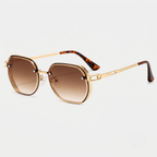 Theo Hexagon Rimless Sunglasses
