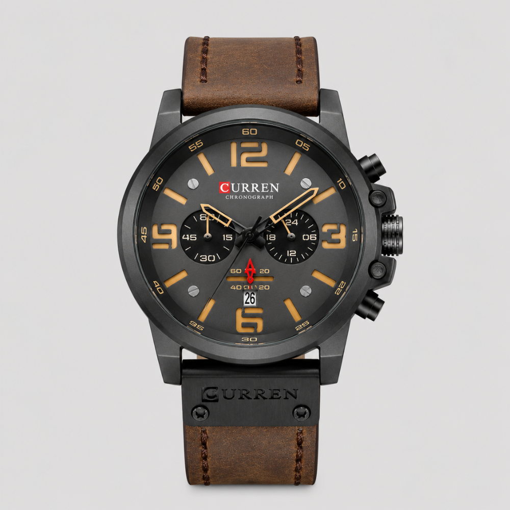 Adrian Chronograph Leather Watch