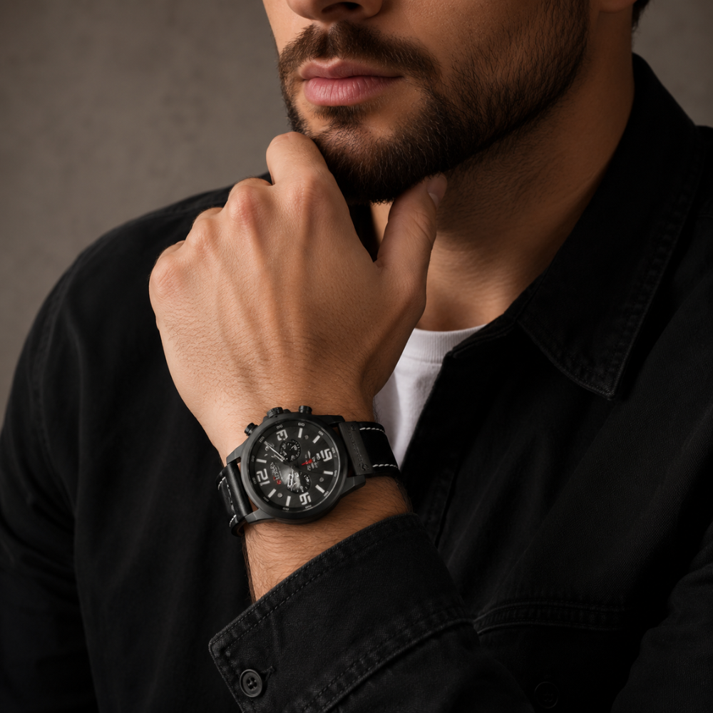 Adrian Chronograph Leather Watch