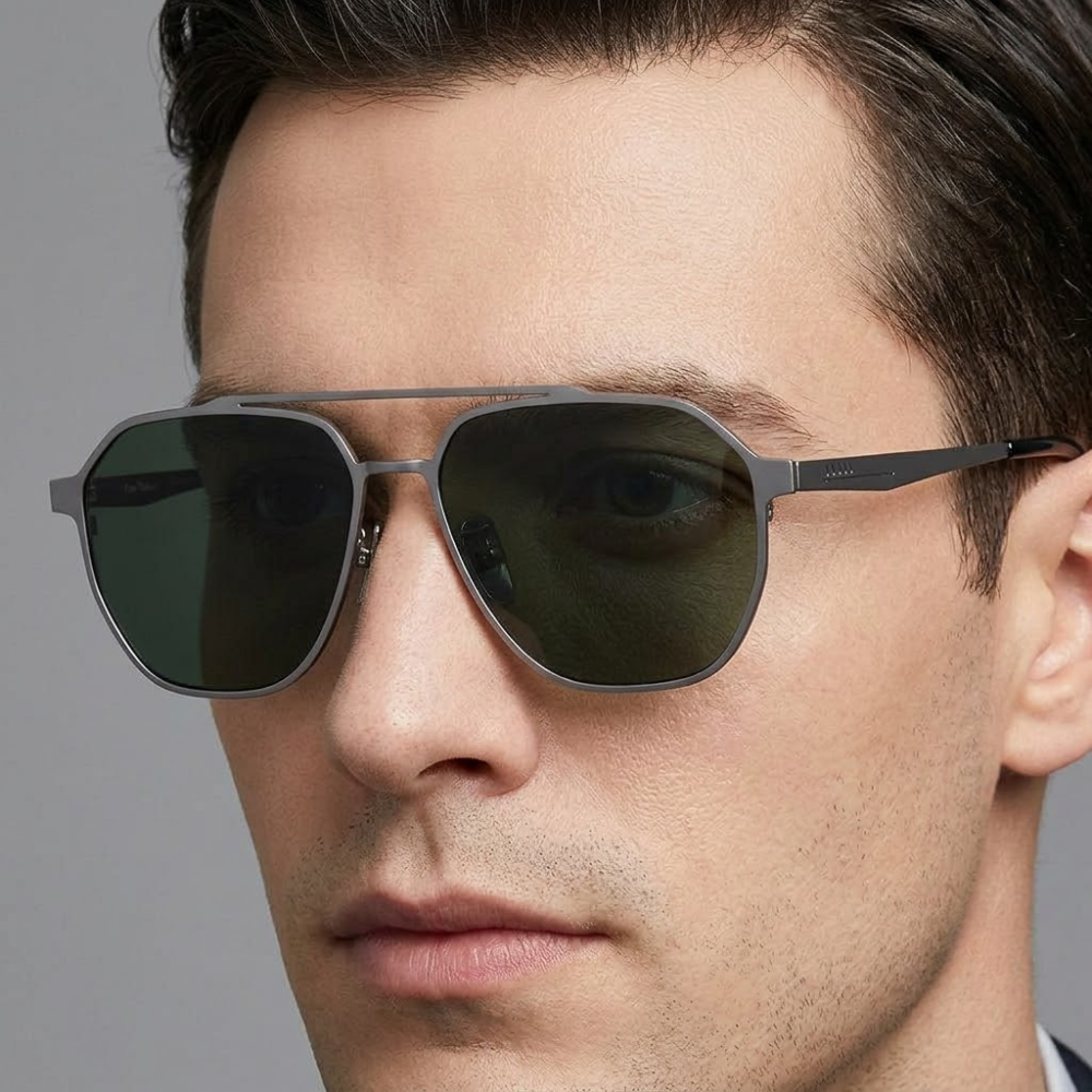 Adrian Titanium Aviator Sunglasses