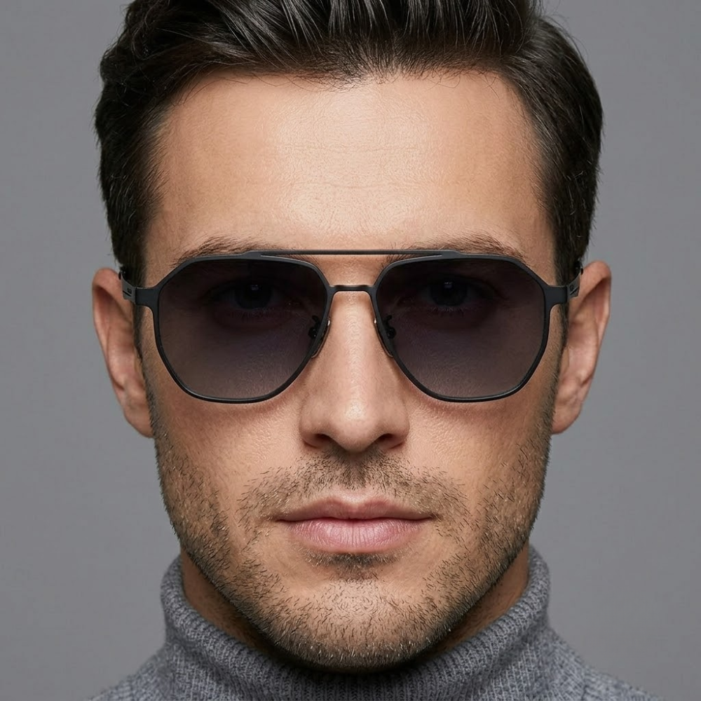 Adrian Titanium Aviator Sunglasses