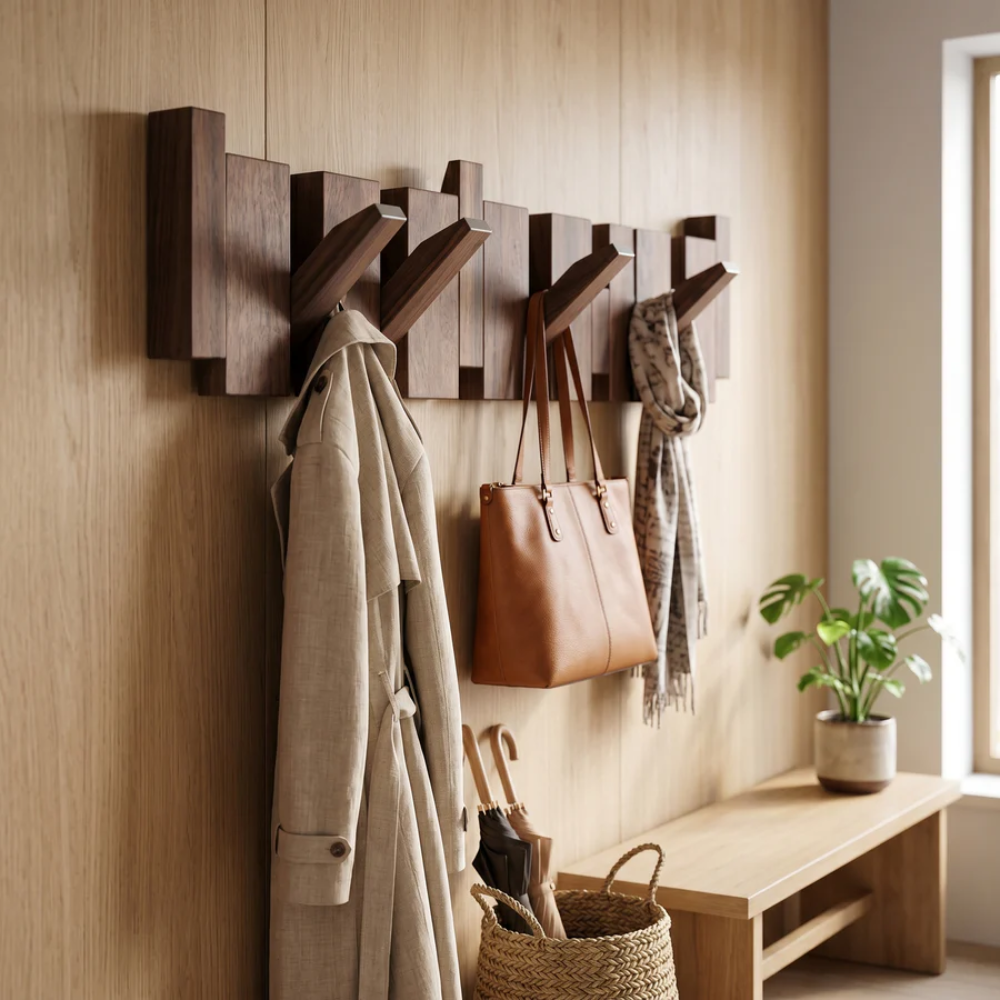 Alden Wooden Piano Coat Rack