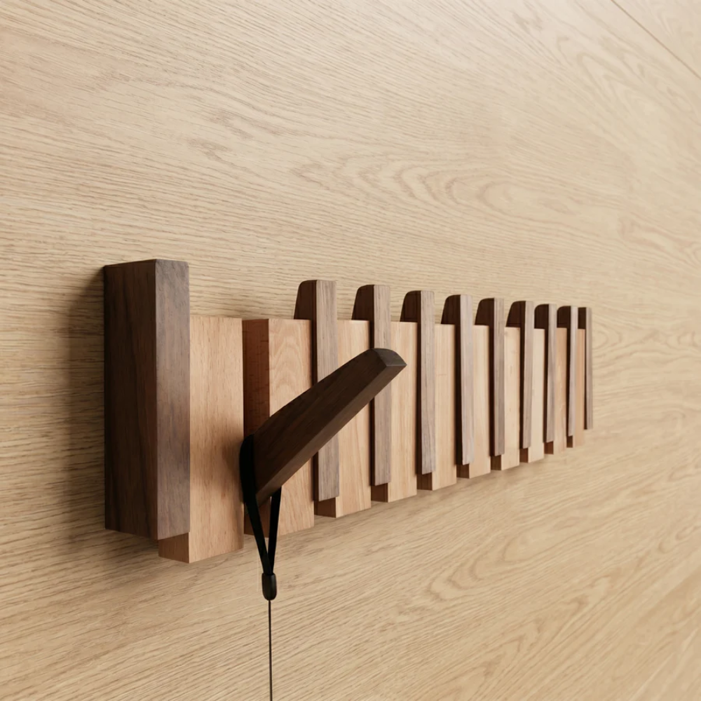 Alden Wooden Piano Coat Rack