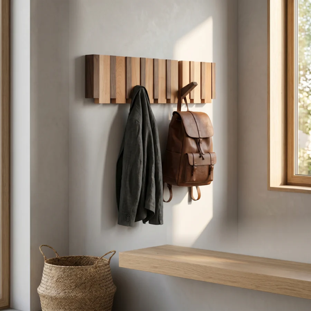 Alden Wooden Piano Coat Rack