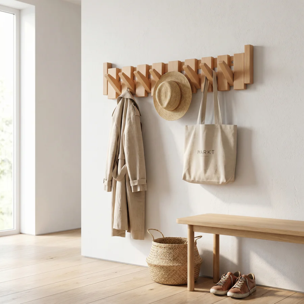 Alden Wooden Piano Coat Rack
