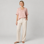 Amelia Peter Pan Linen Blouse
