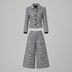 Amelia | Tweed Blazer & Wide-Leg Pants Set