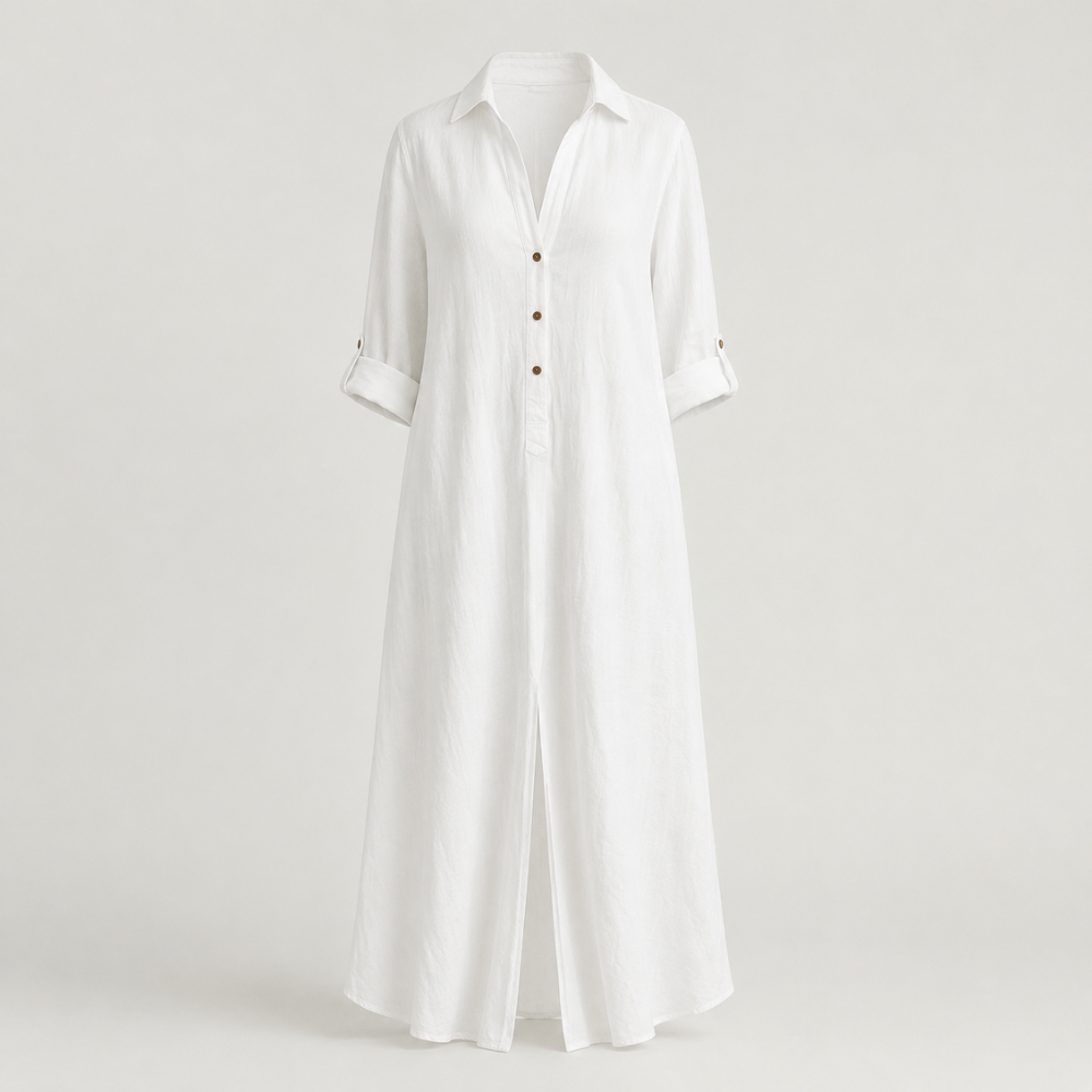 Andie Button Front Maxi Dress