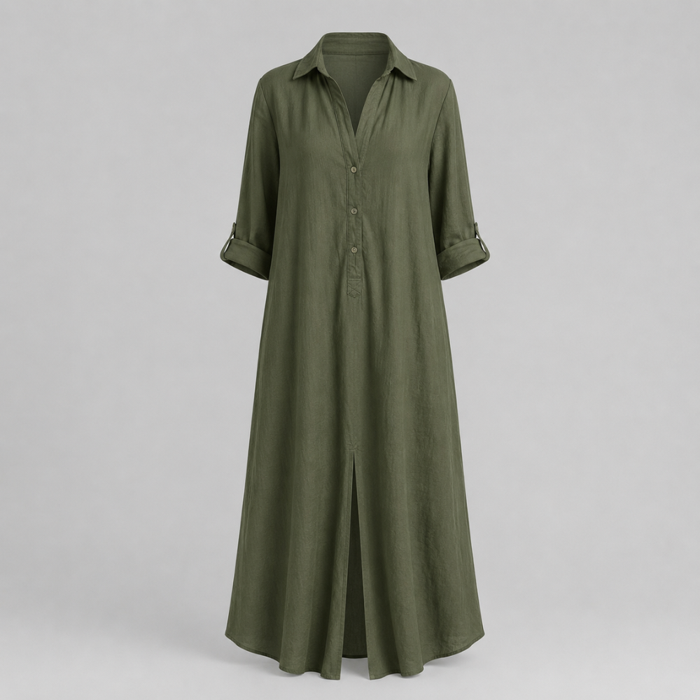 Andie Button Front Maxi Dress