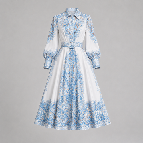 Arabella Floral Belted Midi Dress