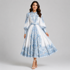 Arabella Floral Belted Midi Dress