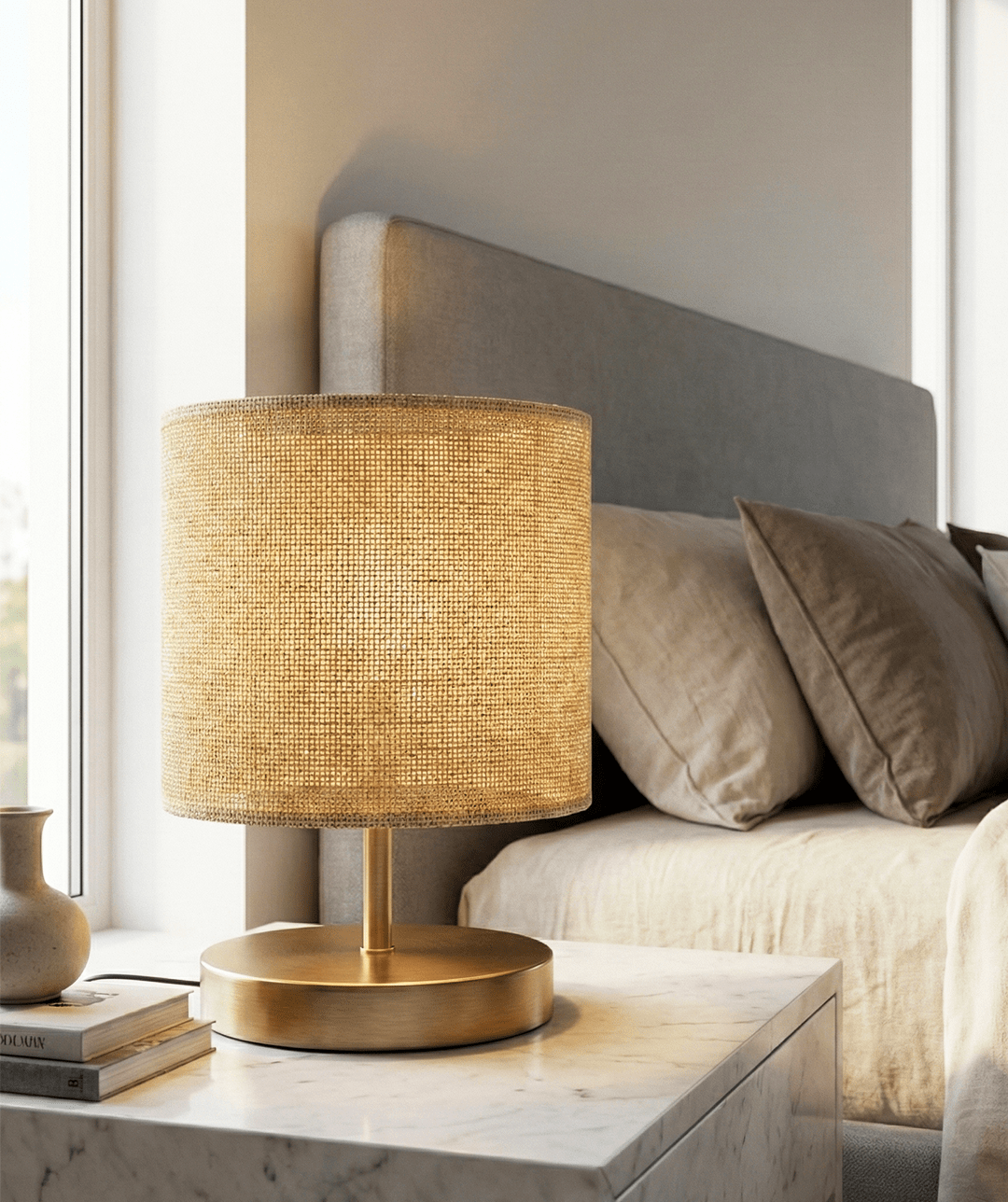 Giulio Amber Glass Table Lamp