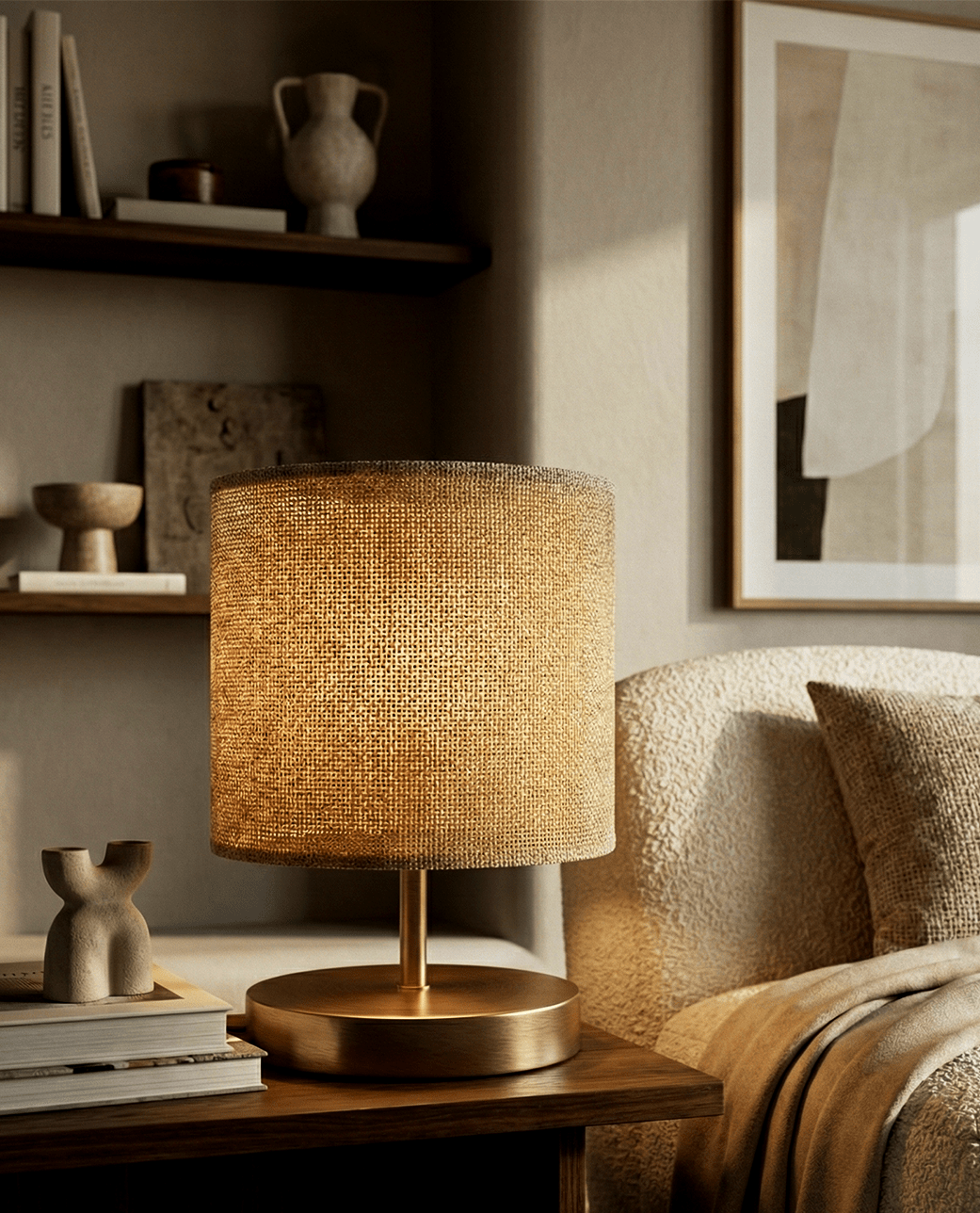 Giulio Amber Glass Table Lamp
