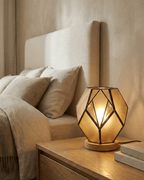 Matteo Amber Glass Table Lamp