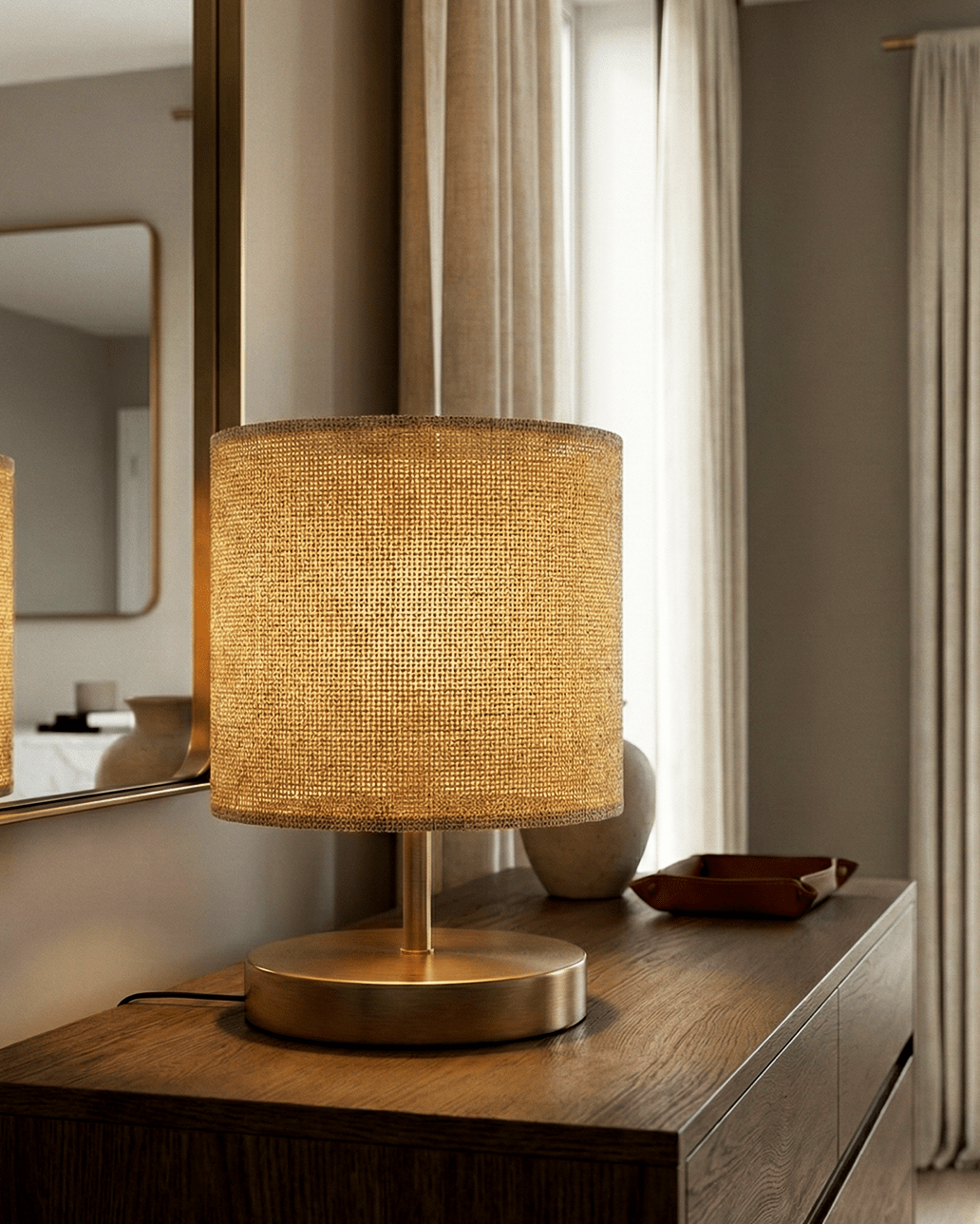 Giulio Amber Glass Table Lamp