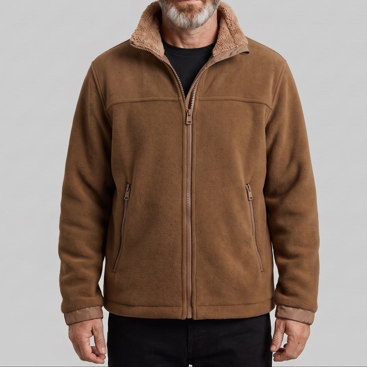 Arthur | Men's Sherpa Collar Full-Zip Jacket with Fleece Lining