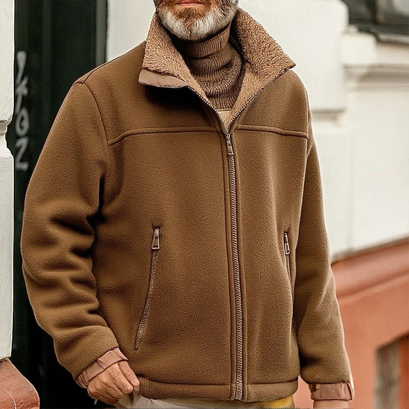 Arthur | Men's Sherpa Collar Full-Zip Jacket with Fleece Lining
