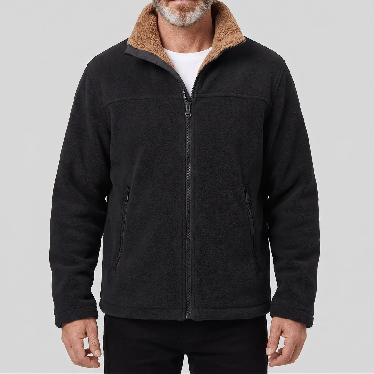 Arthur | Men's Sherpa Collar Full-Zip Jacket with Fleece Lining