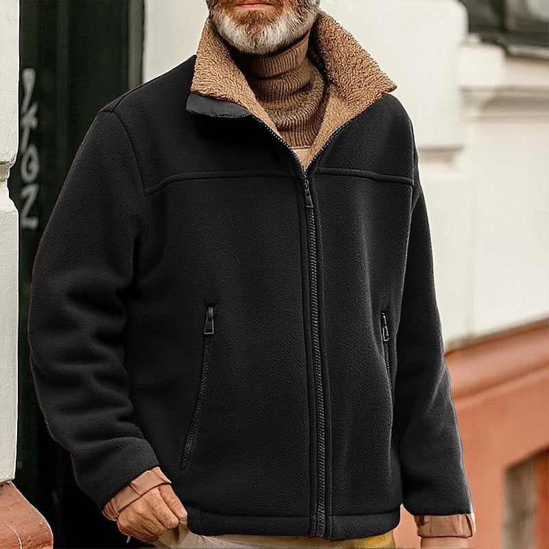 Arthur | Men's Sherpa Collar Full-Zip Jacket with Fleece Lining