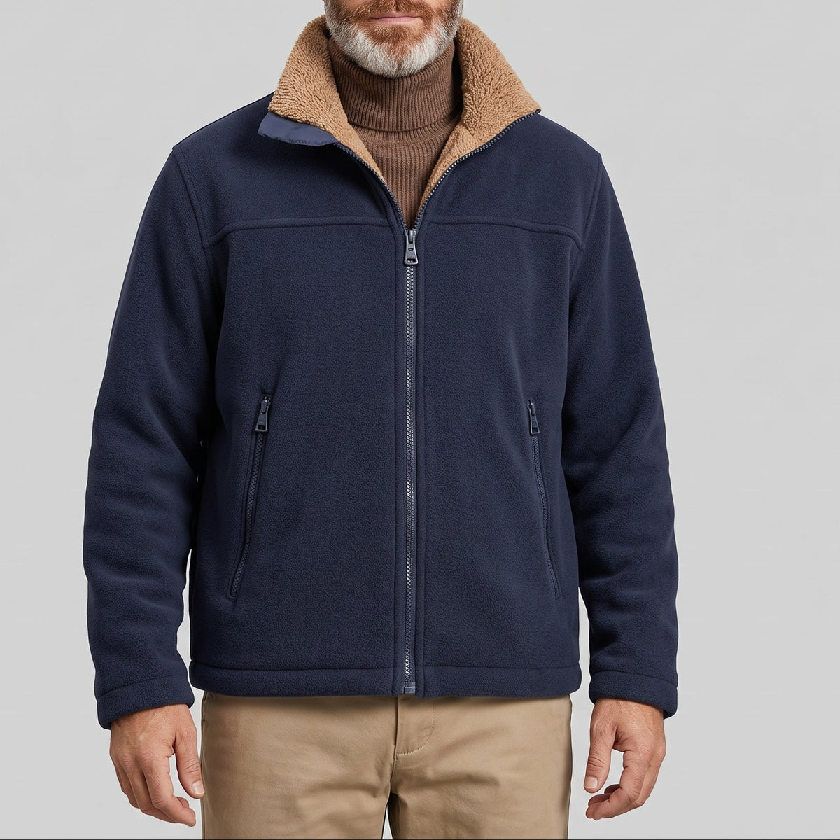 Arthur | Men's Sherpa Collar Full-Zip Jacket with Fleece Lining