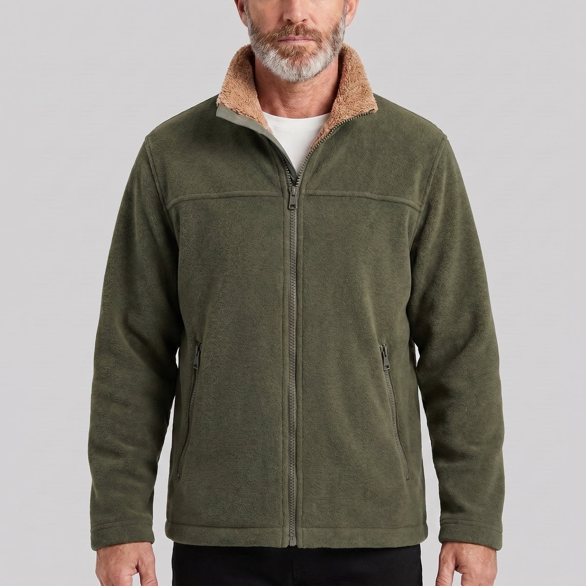 Arthur | Men's Sherpa Collar Full-Zip Jacket with Fleece Lining