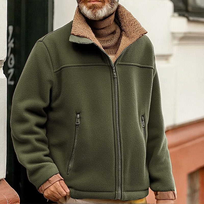 Arthur | Men's Sherpa Collar Full-Zip Jacket with Fleece Lining