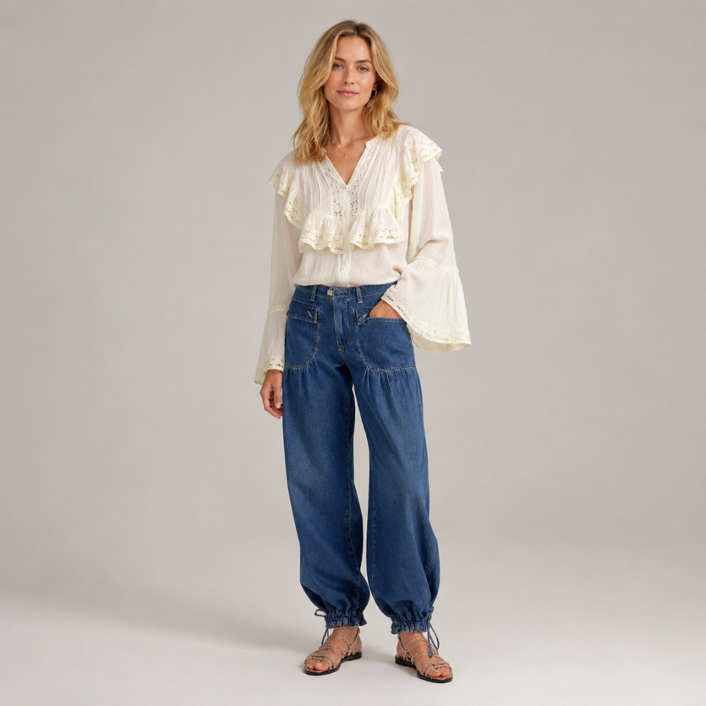 Aurora Wide Leg Denim Jeans