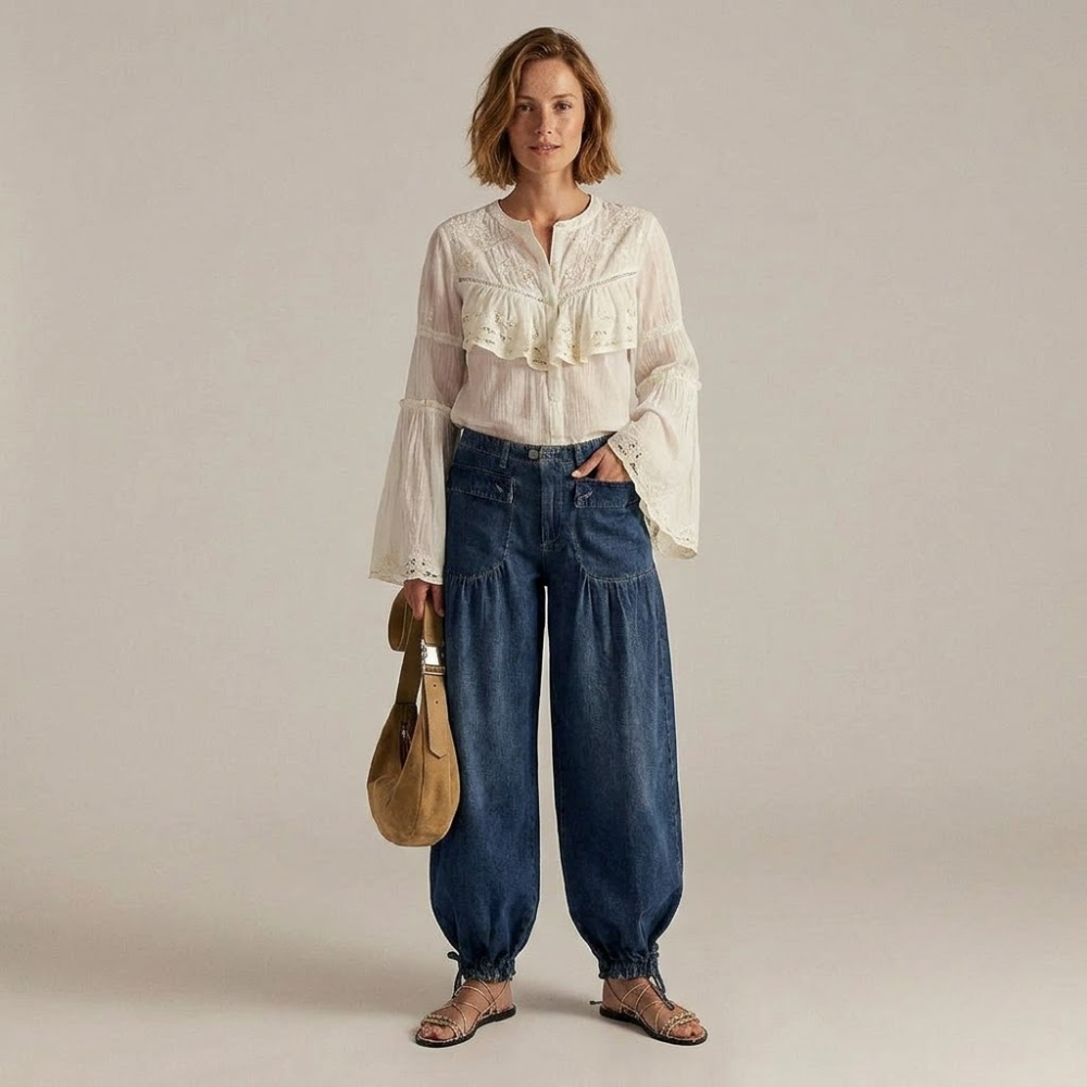 Aurora Wide Leg Denim Jeans