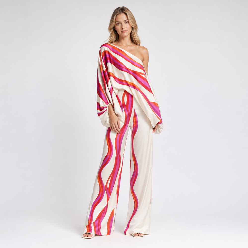 Bianca Off Shoulder Trouser Set