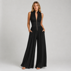 Caelia Pleated Wide Leg Jumpsuit