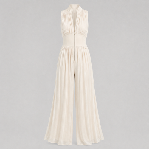 Caelia Pleated Wide Leg Jumpsuit