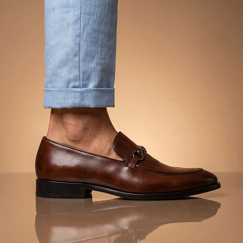 Callum | Men's Horsebit Loafers with Rounded Toe and Low Heel