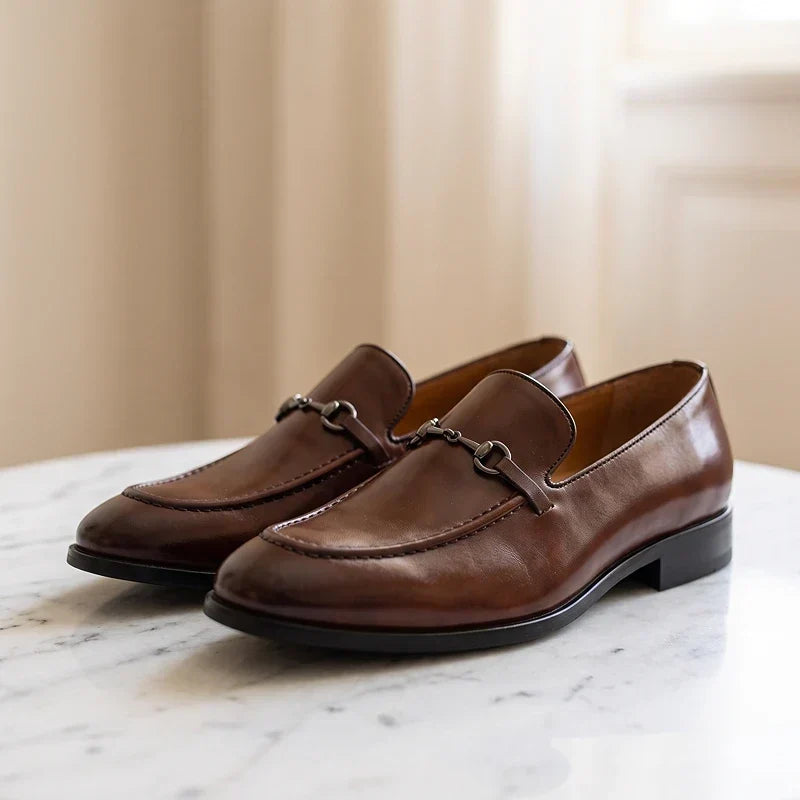Callum | Men's Horsebit Loafers with Rounded Toe and Low Heel