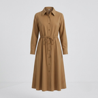 Camille Belted Shirt Midi Dress