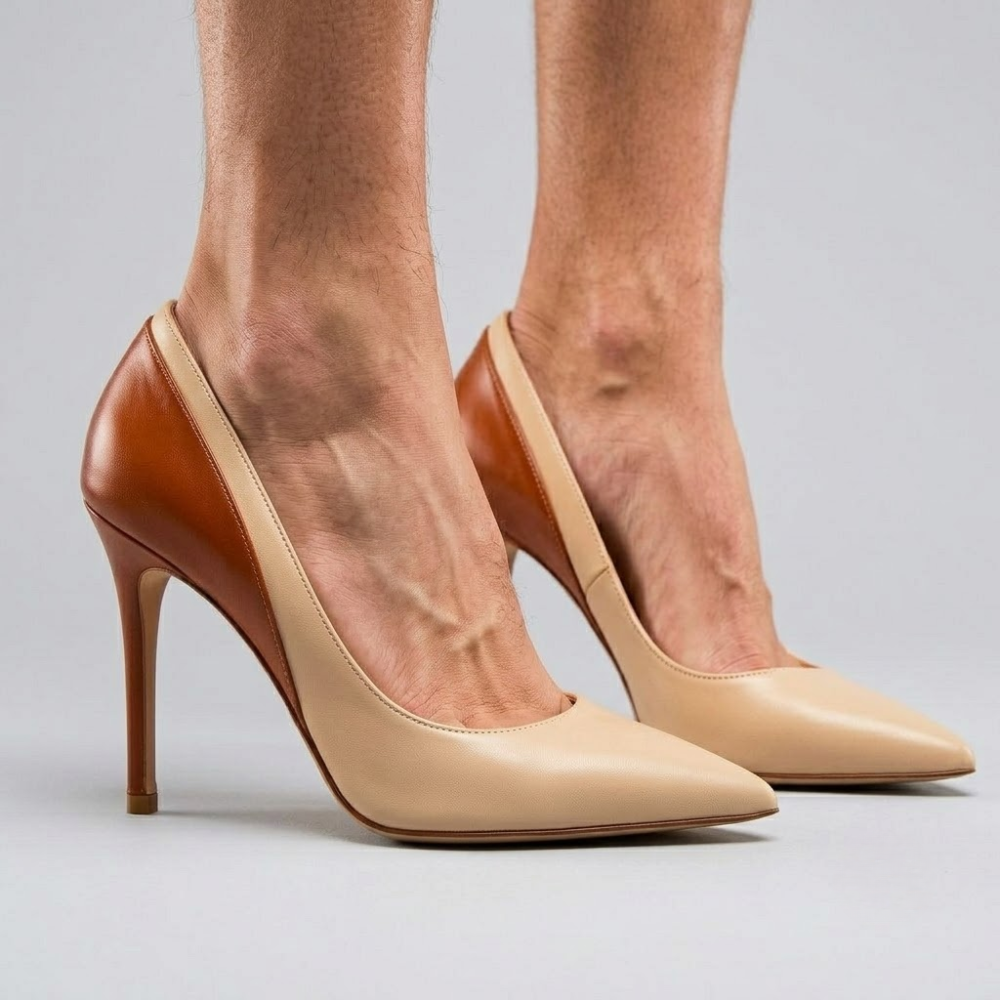 Charlotte Two-Tone Stiletto Heels