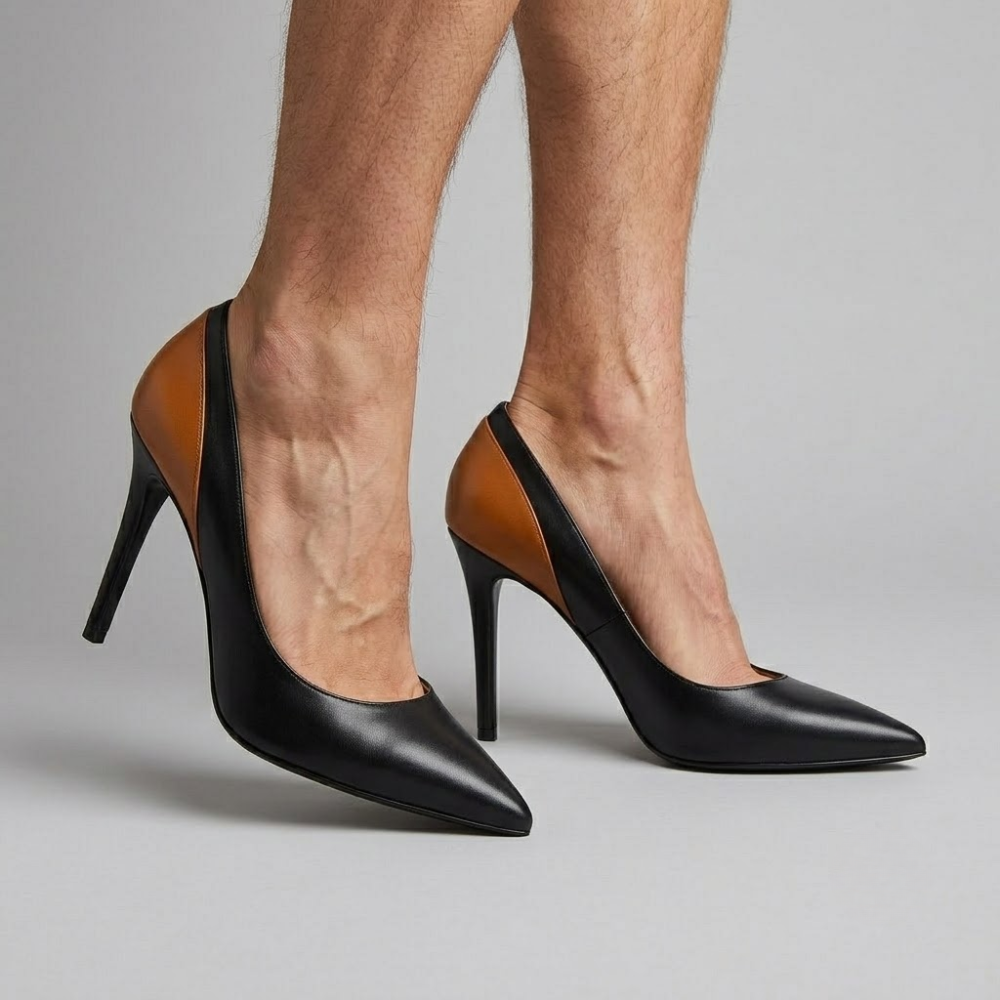 Charlotte Two-Tone Stiletto Heels