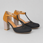 Clara T-Strap Block Heel Shoe