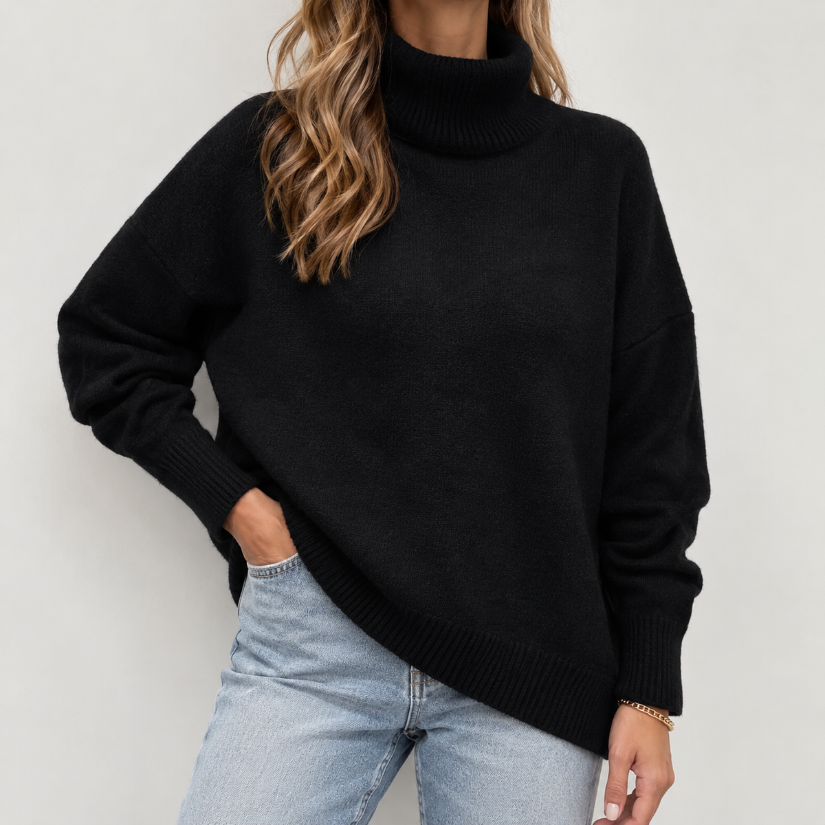 Clara | Women's Turtleneck Knit Sweater with Relaxed Fit
