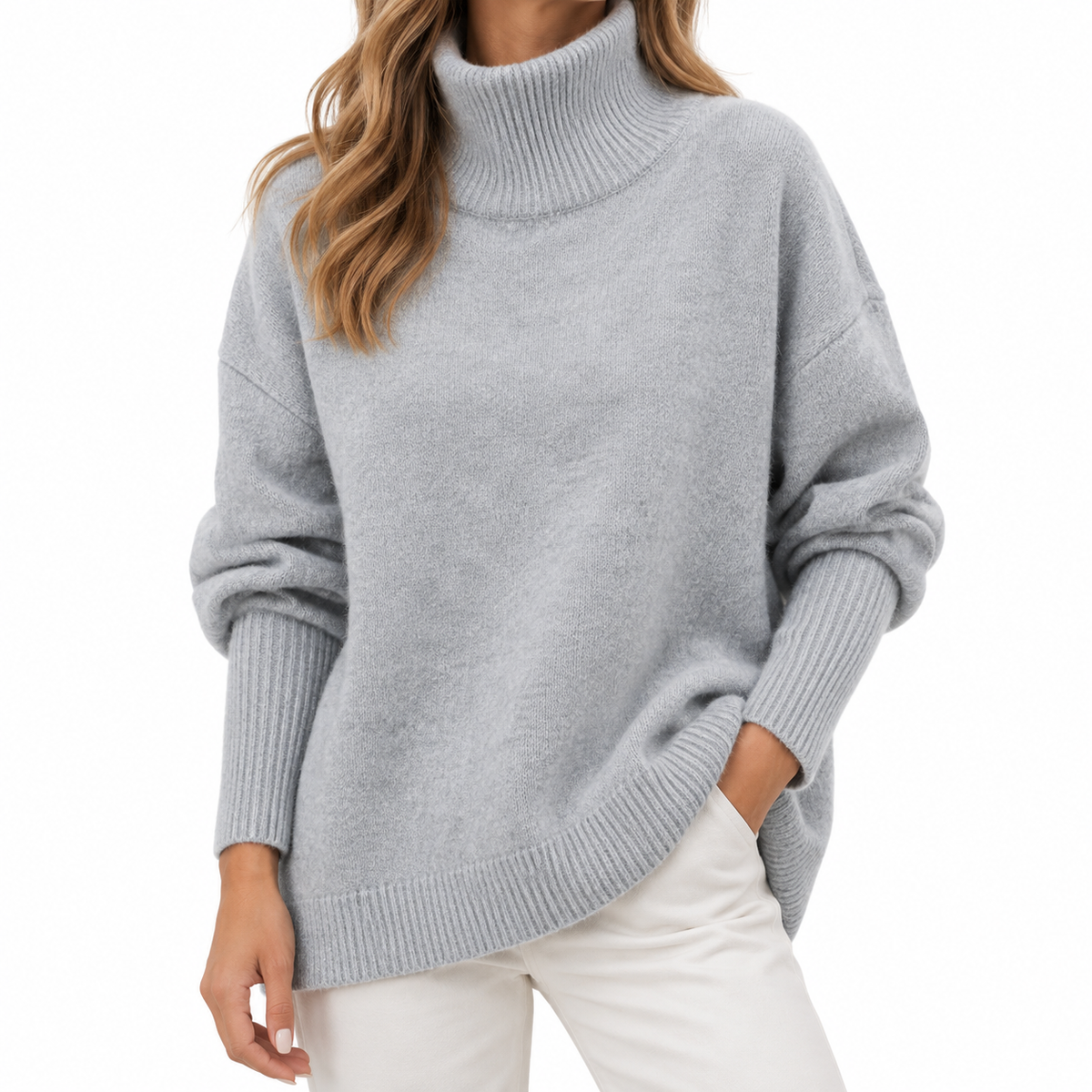 Clara | Women's Turtleneck Knit Sweater with Relaxed Fit
